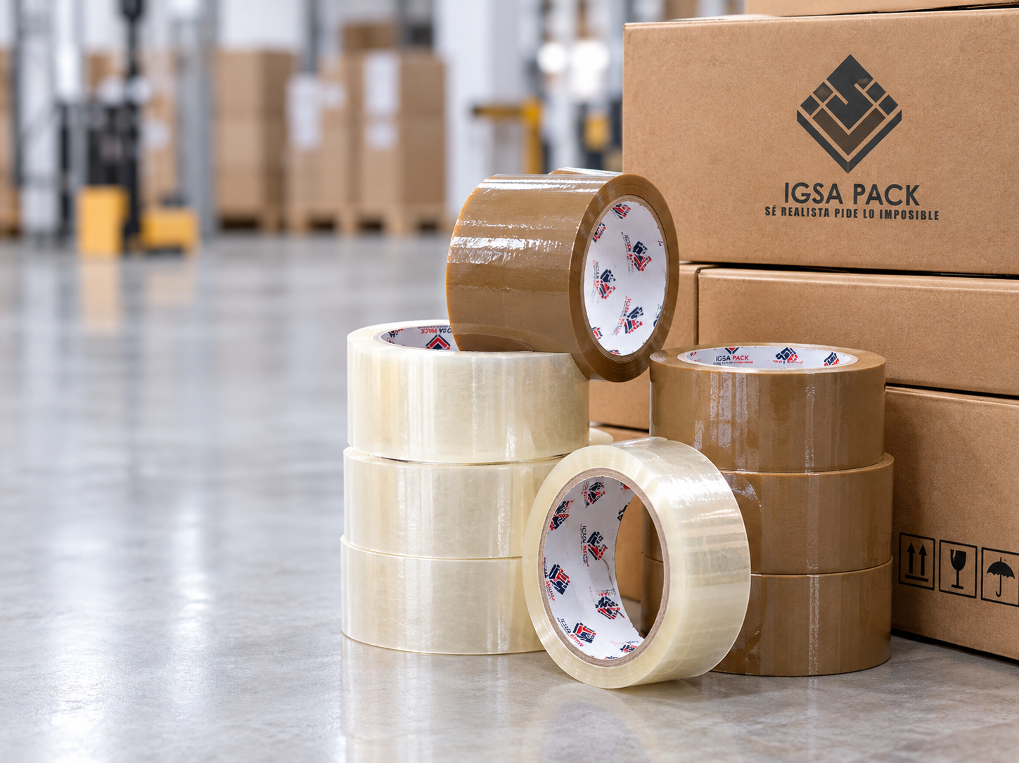 cintas y cajas igsa pack en almacén